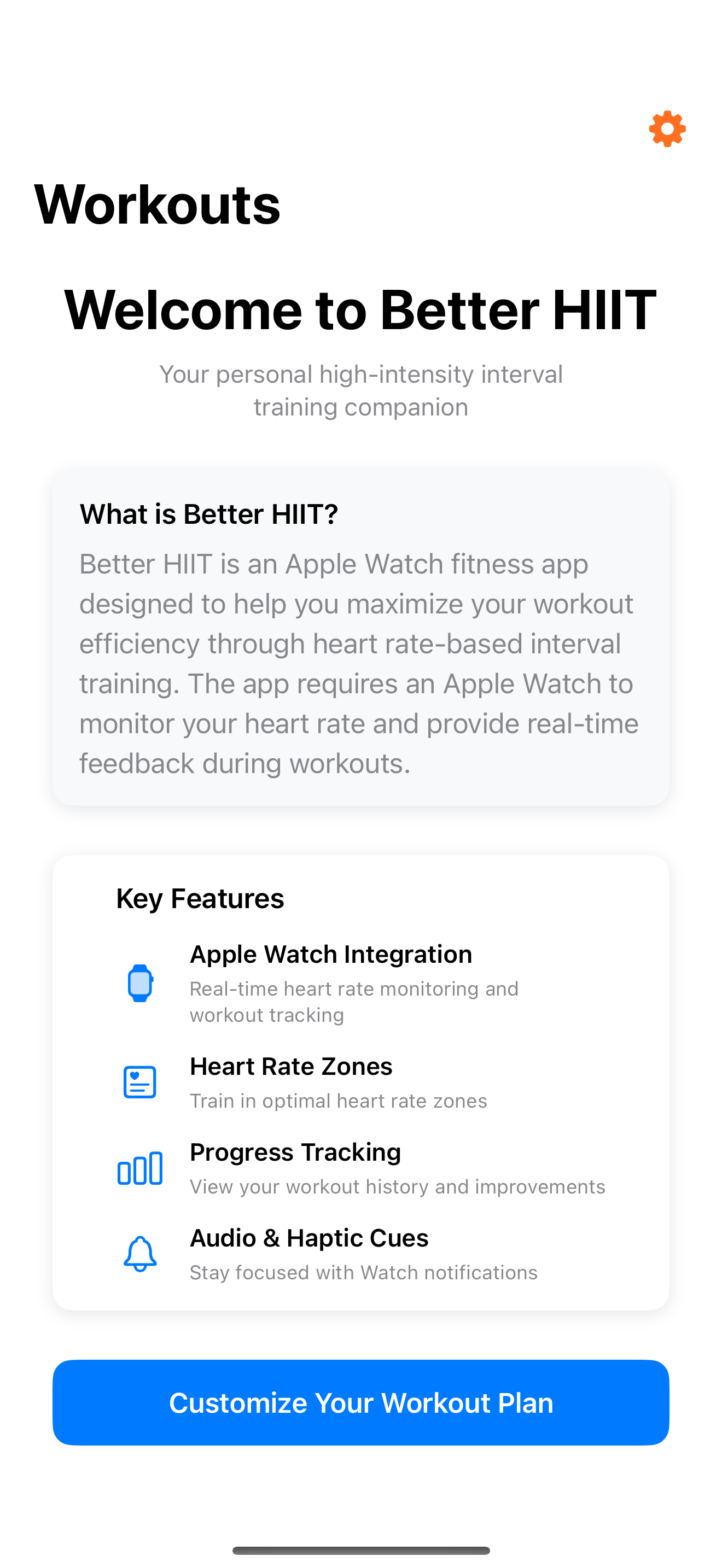 Better HIIT app workout screen showing heart rate monitoring interface